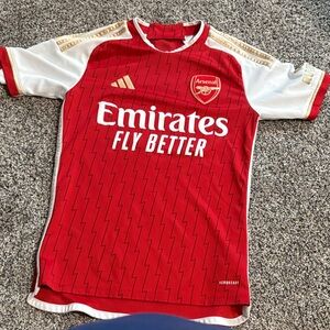 adidas Kids Red and White Soccer Jersey